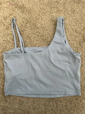 OFFLINE by AERIE Real Me XTRA Asymmetrical Tank Top RARE Discontinued Blue Lrg thumbnail 4