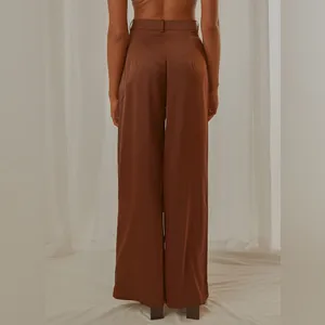 Peppermayo Milano Satin Pant in Chocolate Brown Size 6 New with tag thumbnail 5