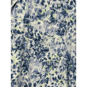 Lauren Ralph Lauren Women’s Blue Floral 2 Piece Pajama Set Button Top Pants S thumbnail 6