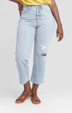 Women's‎ High-Rise Vintage Straight Jeans - Universal Thread™ Siz 6/28R thumbnail 1