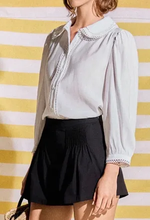 English Factory Top Scalloped Blouse White thumbnail 1