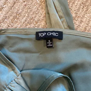 Top chic wrap around olive top Green thumbnail 3