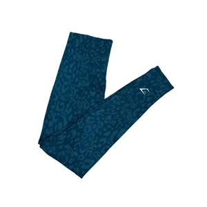 Gymshark Adapt Animal Print Blue Seamless Active Athletic Leggings Size XS thumbnail 3
