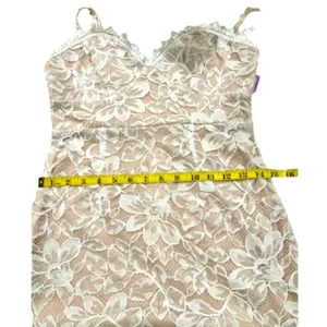 LULU’S All My Love For You White Lace Sleeveless Midi Dress Size S thumbnail 16