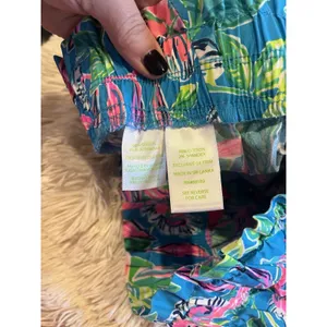 Lilly Pulitzer EUC Stretchy Waist Shorts Sz S Blue Green Pink thumbnail 7