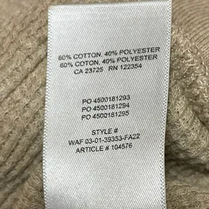 Aritzia TNA Tan Waffle Knit Thermal Full Zip Cropped Hoodie Hooded Sweatshirt S thumbnail 5