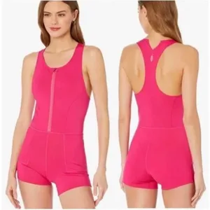 Free People Show Me Something Shorts Romper in Pink Size‎ Small thumbnail 2