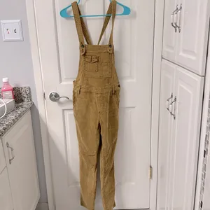 Free People Distressed Corduroy Overalls thumbnail 2