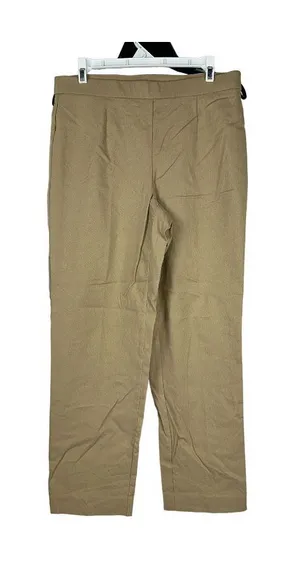 JM Collection Womens Short Khaki Pants M Rayon Blend Stretch Straight Casual thumbnail 1