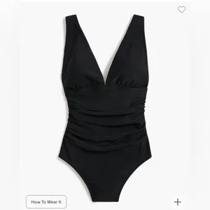 J.Crew Black V-neck ruched one-piece swimsuit Size XXS thumbnail 4