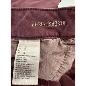 American Eagle Shorts Womens Size 14 Super Stretch Raw Hem Plum‎ Purple thumbnail 4