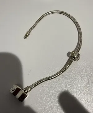Chamilia BA-2 Snap Clasp Charm Bracelet 7" Sterling Silver 925‎ Pandora thumbnail 1