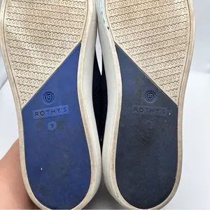 Rothy's The Sneaker Maritime Lattice Stitch Navy Slip On Shoes Women’s 9 EUC thumbnail 12