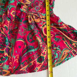 Floral Tube Crop Top Strapless‎ Tie Front Boho Pullover Bandeau Size M thumbnail 7