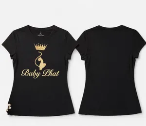 Title 🛍️ NWT Baby Phat Women's Black & Gold Rhinestone Logo T-Shirt - Size L ✨ thumbnail 2