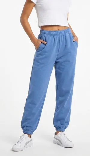Garage Blue Jogger Sweatpants Women’s Size M Fleece Lined‎ Elastic Waist Pants thumbnail 1