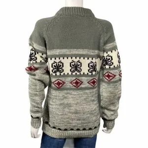Vintage National Shirt Fair Isle Nordic Knit Sweater Alpine Ski Lodge Size M thumbnail 4