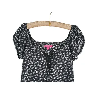 Betsey Johnson Y2K Floral Corset Milkmaid Midi Dress Size XL Black Coquette thumbnail 5