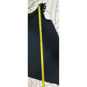 Vineyard Vines Smocked Ruffle Textured‎ Sleeveless Dress Black Womens Size Small thumbnail 9