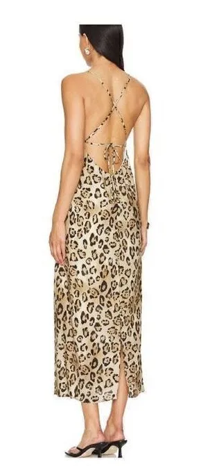 New. PQ leopard midi dress/coverup. XS/S. Retails 154 thumbnail 1