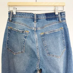 Abercrombie Ankle Straight Jeans 27 Short Blue Distressed‎ 90s Streetwear Grunge thumbnail 5