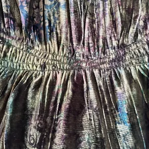 Live and Let Live Dress Tunic SZ Med Petite Velvet Sequin Babydoll Y2K Steampunk thumbnail 7