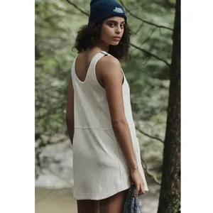 Anthropologie Daily Practice Soft Corded Jockey Mini Overall Dress Ivory XL NWT thumbnail 2
