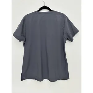 Carhartt Force Scrub Top Women’s Large Gray Pink Trim V-Neck Pockets Medical thumbnail 3