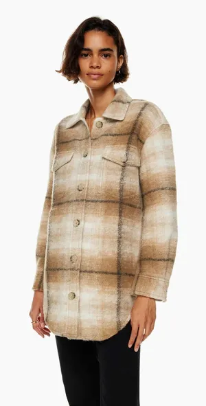 Wilfred free The Ganna™ Shirt Jacket Elaine Wht/ Wrm Bge size XS thumbnail 1