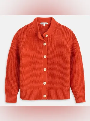 Alex Mill Nico Orange Paprika Button Up Cardigan Sweater Top thumbnail 3