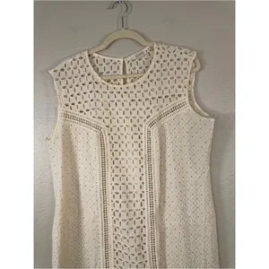 Sundance Cream Lace Shift Mini Dress Womens XL Summer Casual Boho Beachy thumbnail 7
