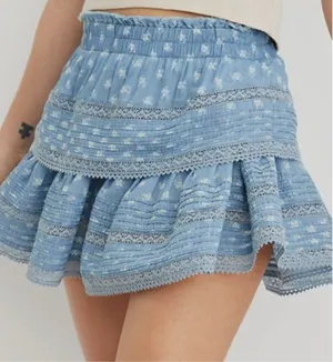 Aerie Ruffle Skirt Mini Blue thumbnail 1