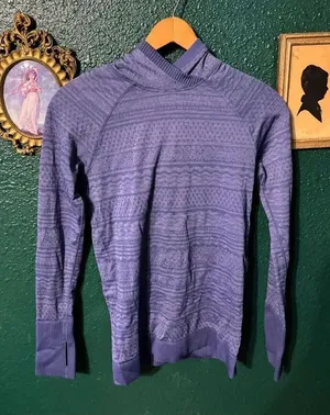 Lululemon Rest Less Hoodie Size Medium Gatsby Blue Long Sleeve Athletic Top thumbnail 1