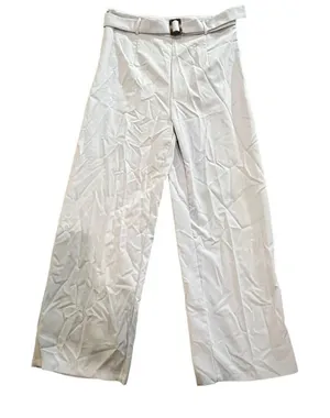 SHEIN Women's‎ Light Blue Wide Leg Belted Trousers Size 8 thumbnail 1