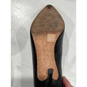 Elie Tahari Black Leather Pointed Toe Stiletto Heel Pumps Size 38‎ thumbnail 9