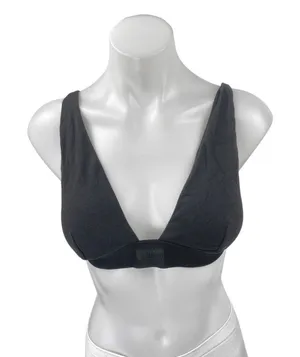 Skims Women's Black Sleeveless Plunge Neck Cami Bralette Crop Tank Top Size XL thumbnail 1