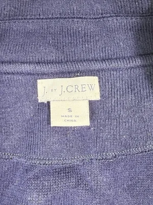 J. Crew 100% Cotton Navy Open-Front Long Cardigan Coatigan thumbnail 5