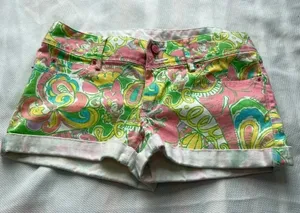 Lilly‎ Pulitzer Chin Chin Clifton Shorts denim cotton 2 thumbnail 1