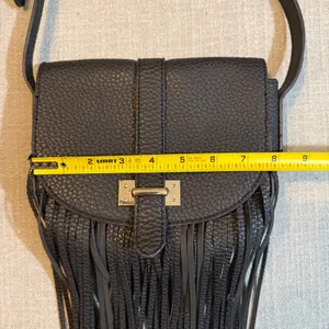 Metaphor Black Fringed Crossbody Bag Vegan Leather Boho‎ Festival Western Purse thumbnail 6