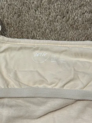 Aerie Cream Side Cinch Crop Tank thumbnail 3