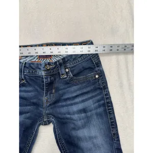 Rock Revival Women's Alivia Skinny Dark Wash Low Rise Jeans Studded Sz 27 thumbnail 10
