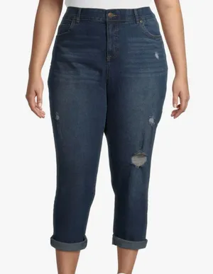 Terra & Sky Distressed Boyfriend Jeans thumbnail 1