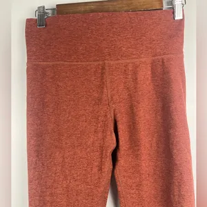VUORI Clean Elevation Leggings Brick Heather Red Women's Size S Stretch READ thumbnail 3