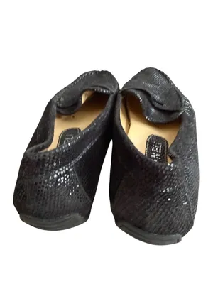 VAN ELI Black Leather Loafers Flats Size 6.5 thumbnail 3