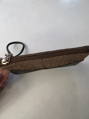 Coach Brown Signature Wristlet Fabric and Leather thumbnail 4