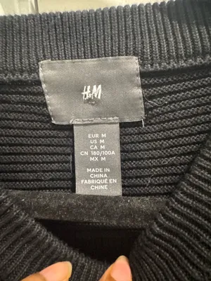 H&M Black ribbed knit sweater  thumbnail 2