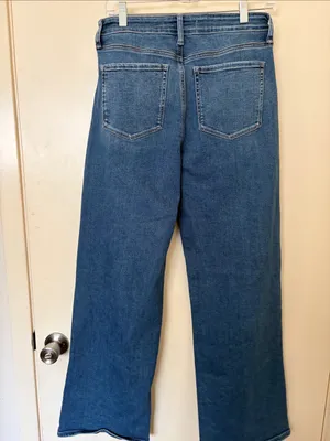Banana Republic Dark Blue Wide-Leg Jeans thumbnail 4
