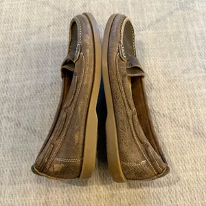 BED STU Tan Brown Distressed Leather Penny Loafers Moccasins 7 thumbnail 5