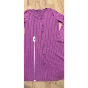 Women Sweater Knitted Long Sleeve Buttons Dress Sz L New thumbnail 3