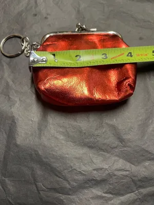 Metallic Red Coin Purse Keychain thumbnail 5